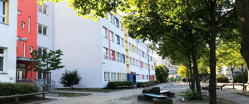 Schulsozialarbeit an der Jean-Piaget-Schule, Sekundarschule, Berlin Marzahn-Hellersdorf, Schulgebäude Schulsozialarbeit an der Jean-Piaget-Schule, Sekundarschule, Berlin Marzahn-Hellersdorf, Schulgebäude