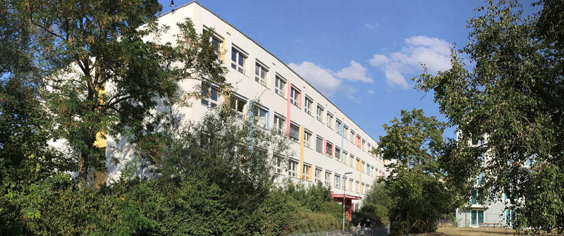 Schulsozialarbeit an der Jean-Piaget-Schule, Sekundarschule, Berlin Marzahn-Hellersdorf, Schulgebäude Schulsozialarbeit an der Jean-Piaget-Schule, Sekundarschule, Berlin Marzahn-Hellersdorf, Schulgebäude